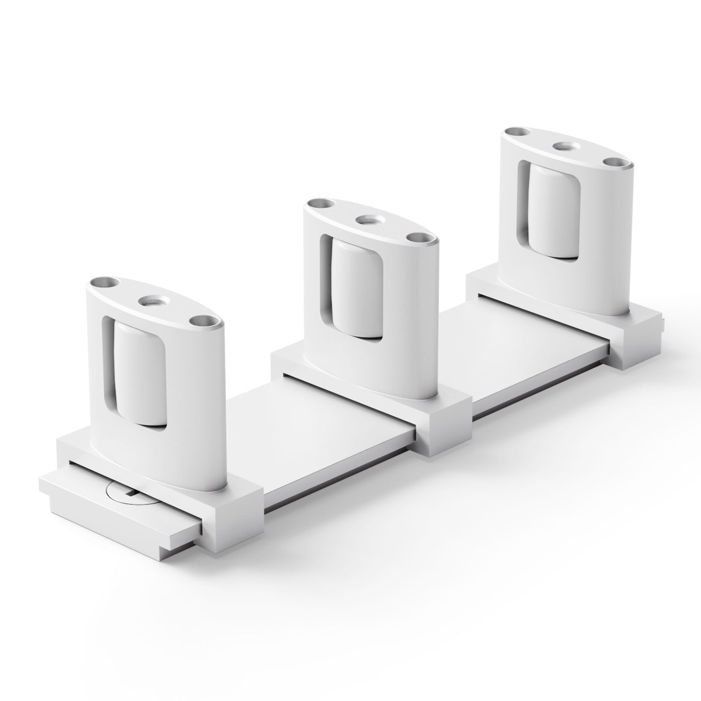 BONIKLUBA Siding Closet Door Floor Guide,Barn Door Guide for Bottom,Adjustable Bypass Door Floor Guide 3-Roller Design,White(1PCS)