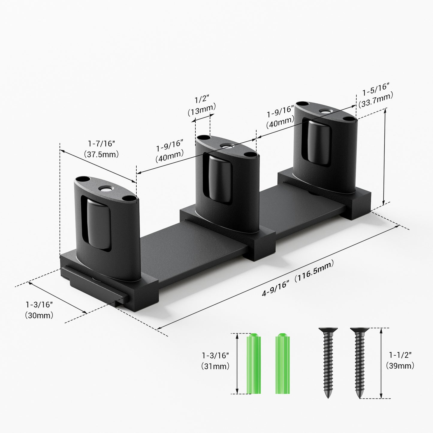 BONIKLUBA Siding Closet Door Floor Guide,Barn Door Guide for Bottom,Adjustable Bypass Door Floor Guide 3-Roller Design,Black(2PCS)