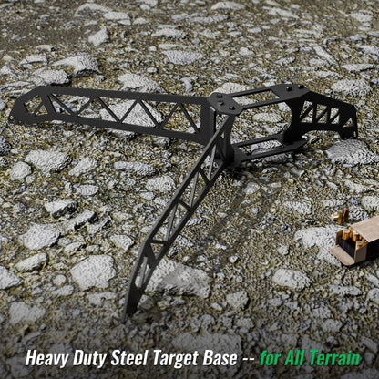 Steel Target Stand Base, Dueling Tree Target Stands for Shooting Range, 2x4 Targets Stand Suitable for 2x4 Wooden-Post, Easy to Carry and Assemble