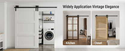 Schiebetürbeschlag Bypass Doppeltür 229cm Schiebetüren Schiebetürsystem Komplettset Laufschiene Rollen Set Schwarz für 2 Holztür 108cm Breit, J-Form 阿里国际以图找货