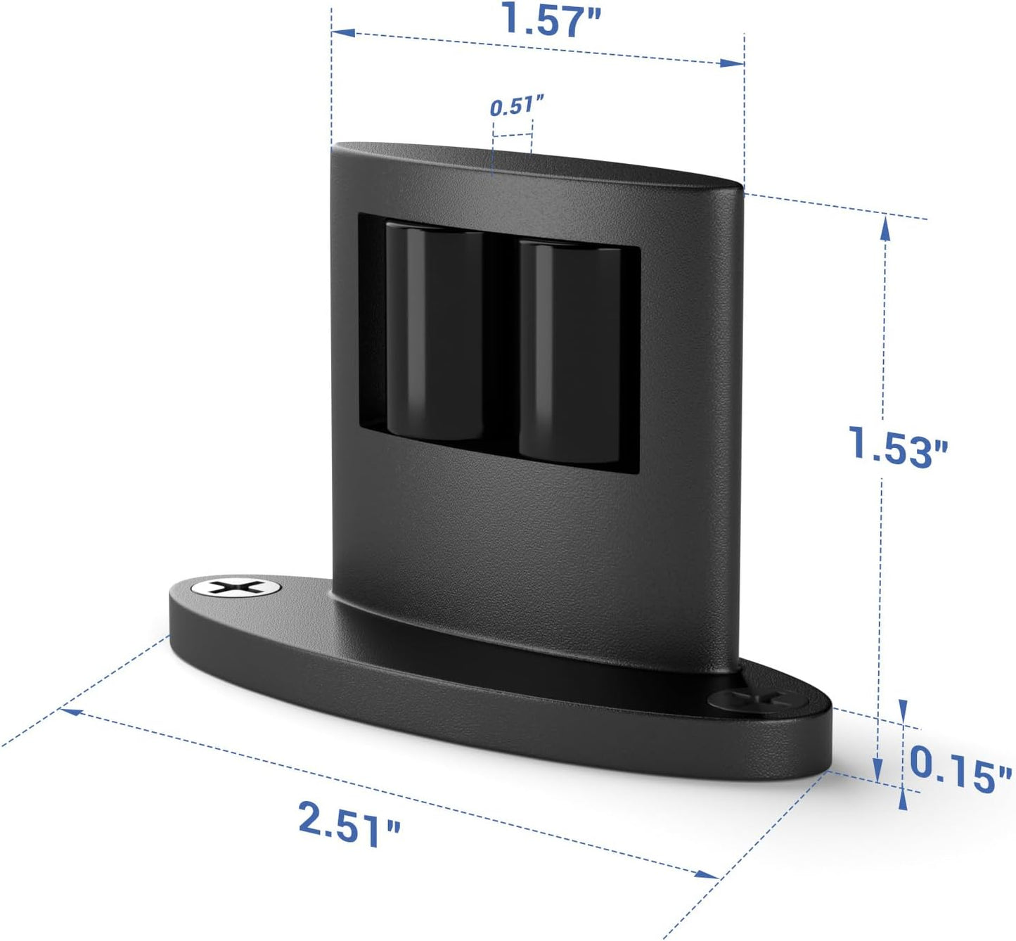 BONIKLUBA Sliding Barn Door Floor Guide for Bottom,Adjustable Wall Mounted Barn Door Guide,Flexible Double Wheel Design 2PCS,Hight 1-1/2"