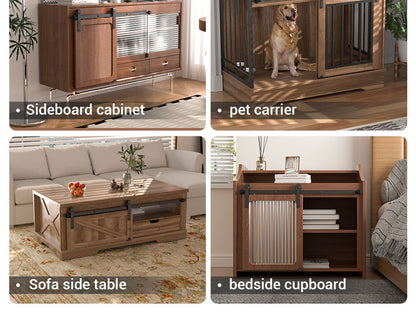 3FT/91.5cm Mini Schiebetür-Hardware-Kit für Eintürige TV-Ständer, Kleiner Kleiderschrank (Keine Schranktür)