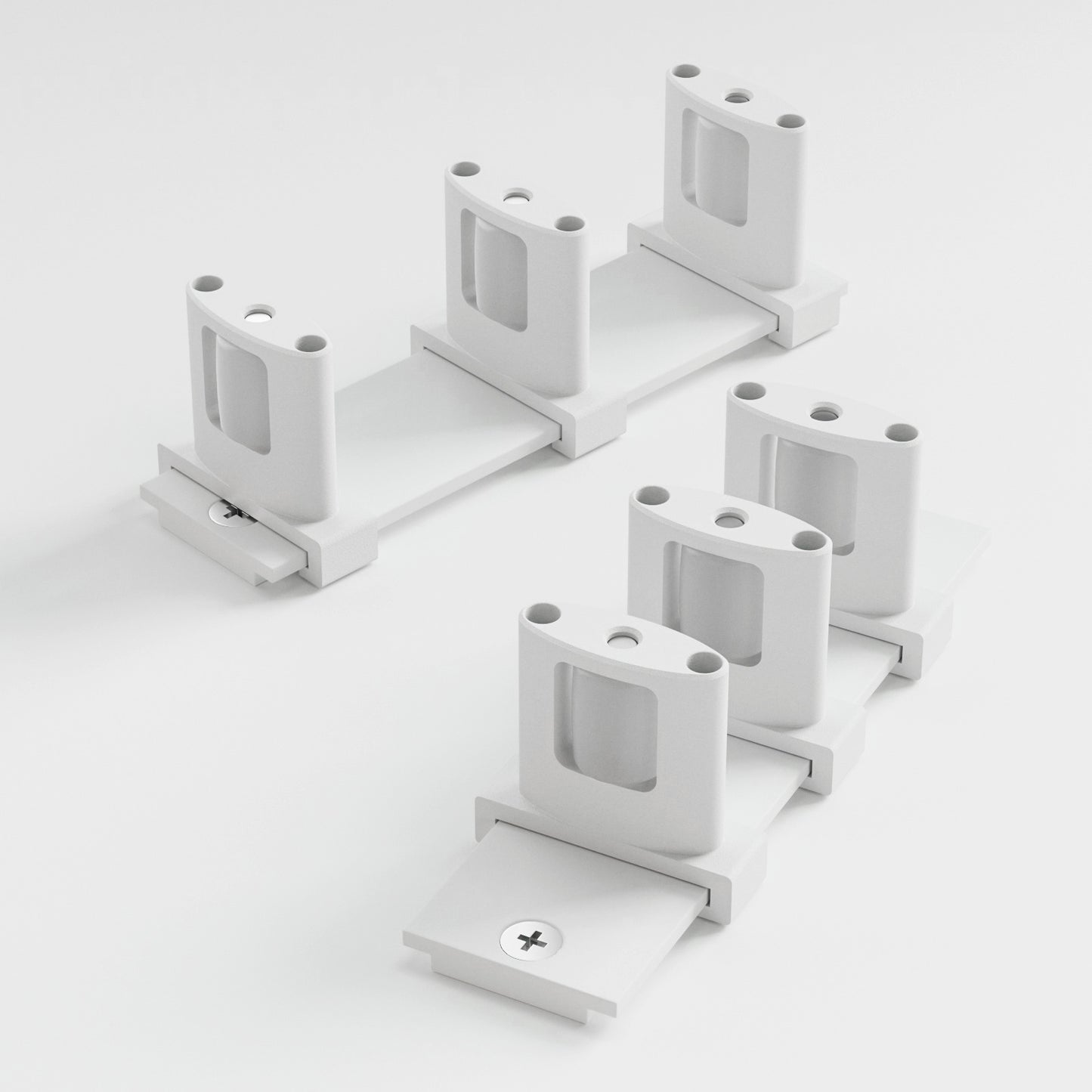 BONIKLUBA Siding Closet Door Floor Guide,Barn Door Guide for Bottom,Adjustable Bypass Door Floor Guide 3-Roller Design,White（2PCS）