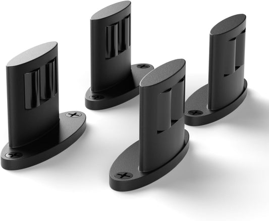 BONIKLUBA Sliding Barn Door Floor Guide for Bottom,Adjustable Wall Mounted Barn Door Guide,Flexible Double Wheel Design 4PCS,Hight 1-1/2"