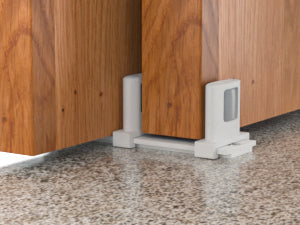 BONIKLUBA Siding Closet Door Floor Guide,Barn Door Guide for Bottom,Adjustable Bypass Door Floor Guide 3-Roller Design,White（1PCS）