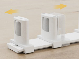 BONIKLUBA Siding Closet Door Floor Guide,Barn Door Guide for Bottom,Adjustable Bypass Door Floor Guide 3-Roller Design,White（1PCS）