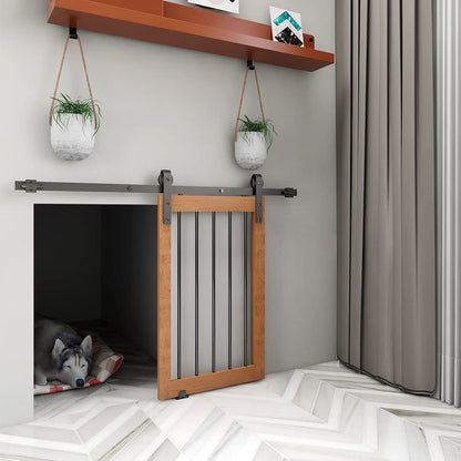 2.5FT/76.3cm Mini Schiebetür-Hardware-Kit für Eintürige TV-Ständer, Kleiner Kleiderschrank (Keine Schranktür)