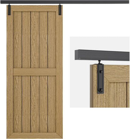 BONIKLUBA Ceiling Mount Box Rail Barn Door Hardware Kit,Heavy Duty Steel Sliding Barn Door Track,Fit Interior and Exterior Door,Easy Install(No Door)