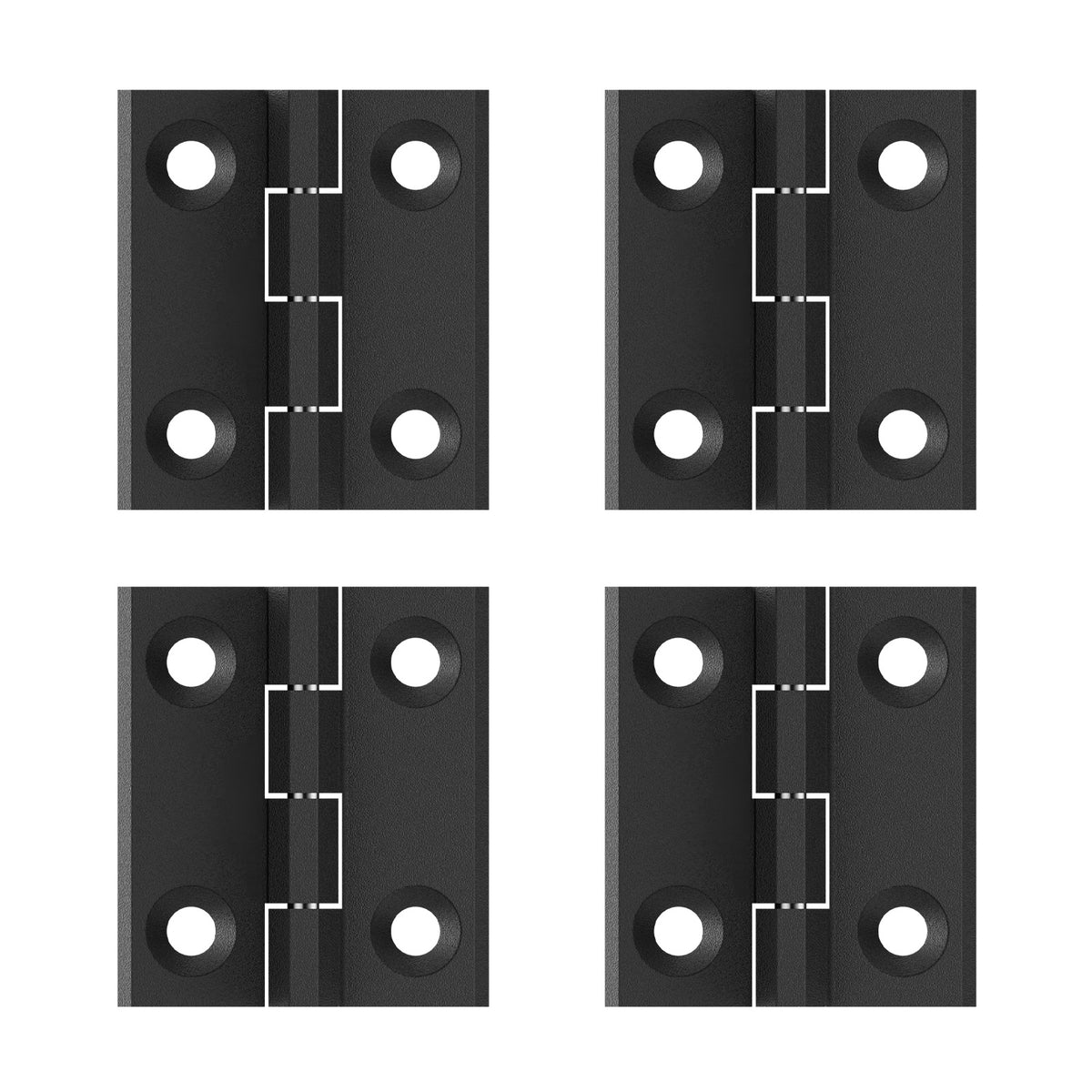 BONIKLUBA Door Hinges,Matte Black Coated Finish,Light Small Hinges for Bi Fold Door,Closet Door,Barn Door Use(4 Pack)