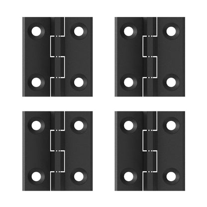 BONIKLUBA Door Hinges,Matte Black Coated Finish,Light Small Hinges for Bi Fold Door,Closet Door,Barn Door Use(4 Pack)