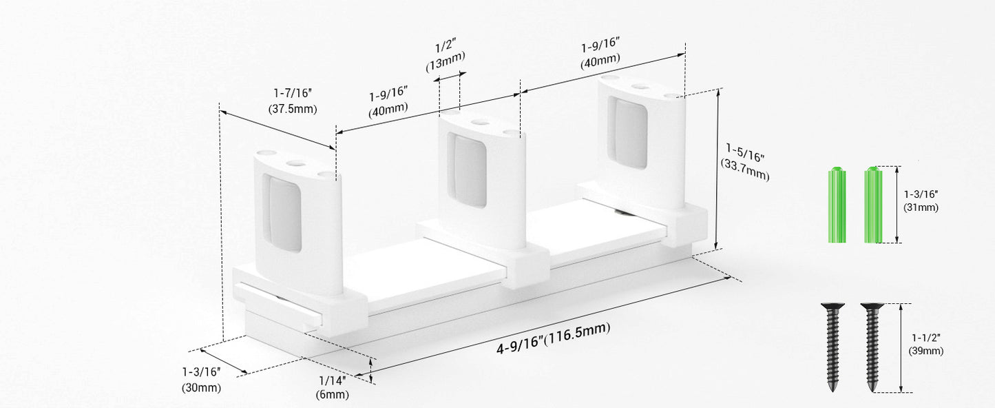 Siding Closet Door Floor Guide,Barn Door Guide for Bottom,Adjustable Bypass Door Floor Guide 3-Roller Design,White（1PCS）