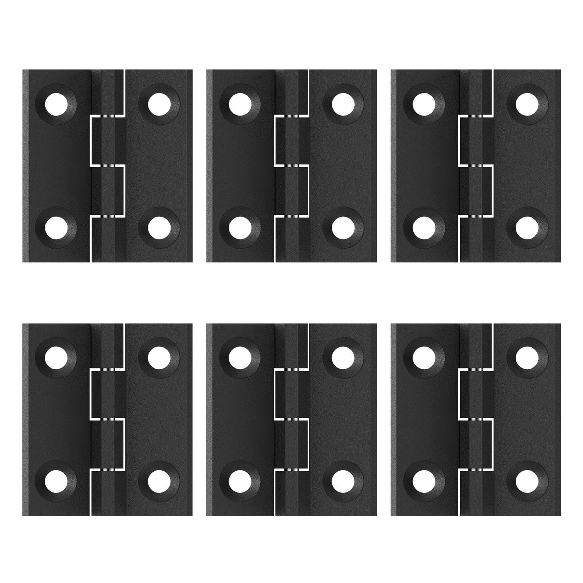 BONIKLUBA Door Hinges,Matte Black Coated Finish,Light Small Hinges for Bi Fold Door,Closet Door,Barn Door Use(4 Pack)