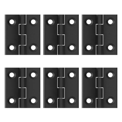 BONIKLUBA Door Hinges,Matte Black Coated Finish,Light Small Hinges for Bi Fold Door,Closet Door,Barn Door Use(4 Pack)