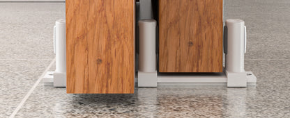 BONIKLUBA Siding Closet Door Floor Guide,Barn Door Guide for Bottom,Adjustable Bypass Door Floor Guide 3-Roller Design,White（1PCS）