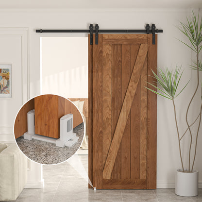 BONIKLUBA Siding Closet Door Floor Guide,Barn Door Guide for Bottom,Adjustable Bypass Door Floor Guide 3-Roller Design,White（2PCS）