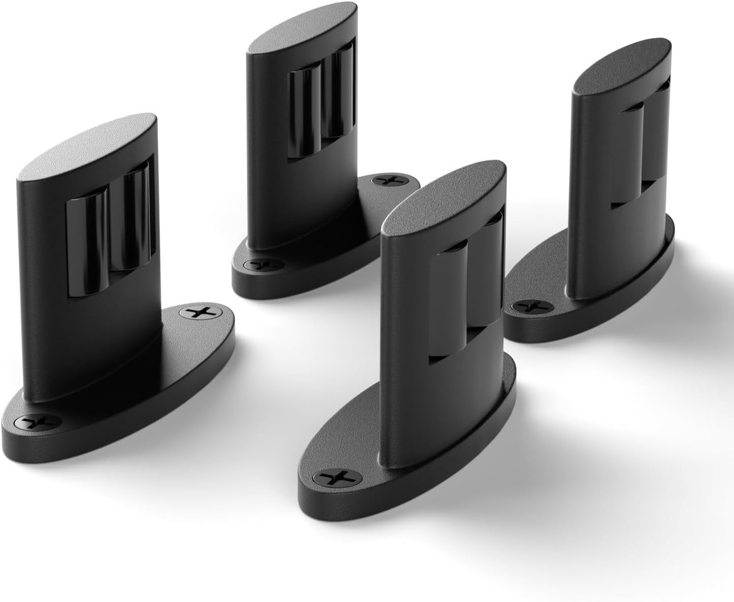 BONIKLUBA Sliding Barn Door Floor Guide for Bottom,Adjustable Wall Mounted Barn Door Guide,Flexible Double Wheel Design 4PCS,Hight 1-1/2"