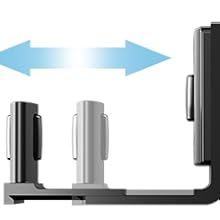 BONIKLUBA Schiebetür Bodenführung Unten, Einstellbare Bodenführung Schiebetür U-Form Design, an der Wand Montiert, Schwarz