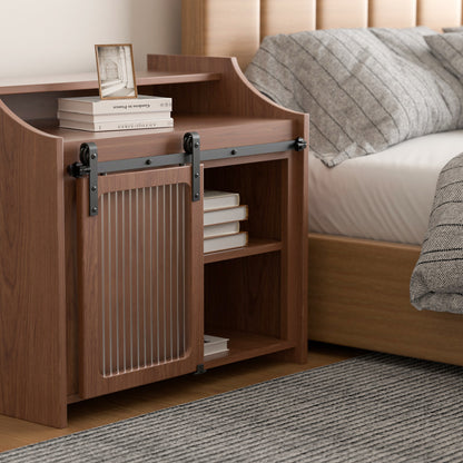 5FT/153cm Mini Schiebetür-Hardware-Kit für Eintürige TV-Ständer, Kleiner Kleiderschrank (Keine Schranktür)