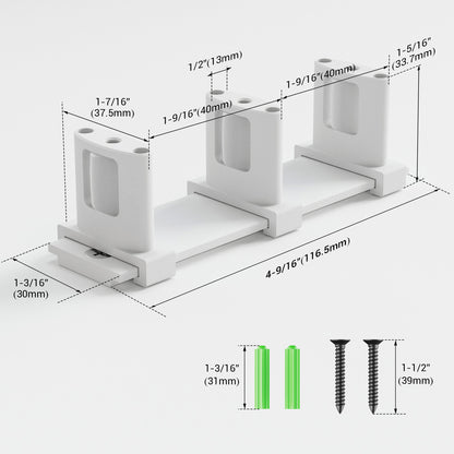 BONIKLUBA Siding Closet Door Floor Guide,Barn Door Guide for Bottom,Adjustable Bypass Door Floor Guide 3-Roller Design,White（2PCS）