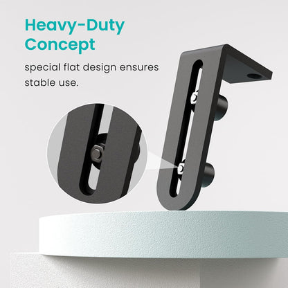 BONIKLUBA Adjustable Sliding Barn Door Floor Guide,Flat Bottom Design Style,Black(1PCS)