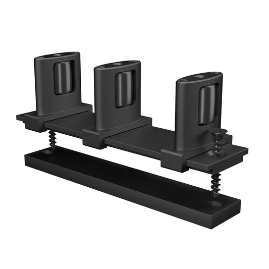 Siding Closet Door Floor Guide,Barn Door Guide for Bottom,Adjustable Bypass Door Floor Guide 3-Roller Design,Black（1PCS）