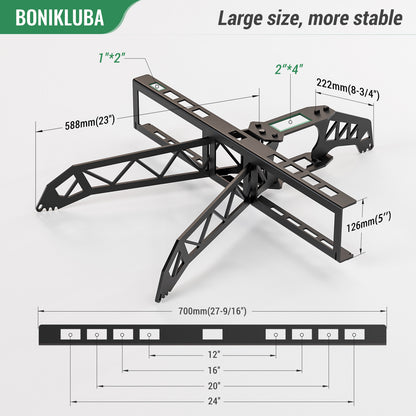 Steel Target Stand Base, Dueling Tree Target Stands for Shooting Range, 2x4 Targets Stand Suitable for 2x4 Wooden-Post, Easy to Carry and Assemble