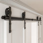 305cm Schiebetürbeschlag-Kit 10FT Schiebetürsystem Komplettes Schienenrollen-Set I-Form Großes Rad für 76cm Weit Doppelte Holztüren