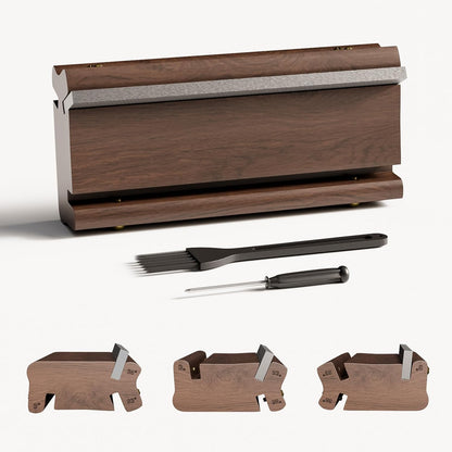 BONIKLUBA Guitar Fret End Beveling File,3 in 1 Guitar Bass Fret End Dressing,3/23/35 Degree Guitar Fret Crowning End Bevel File Tools