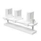 Siding Closet Door Floor Guide,Barn Door Guide for Bottom,Adjustable Bypass Door Floor Guide 3-Roller Design,White（1PCS）