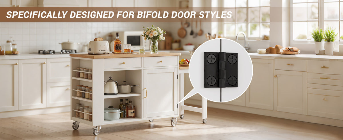 BONIKLUBA Door Hinges,Matte Black Coated Finish,Light Small Hinges for Bi Fold Door,Closet Door,Barn Door Use(4 Pack)