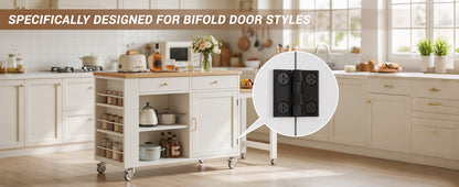 BONIKLUBA Door Hinges,Matte Black Coated Finish,Light Small Hinges for Bi Fold Door,Closet Door,Barn Door Use(4 Pack)