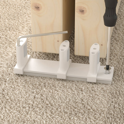 Siding Closet Door Floor Guide,Barn Door Guide for Bottom,Adjustable Bypass Door Floor Guide 3-Roller Design,White（1PCS）