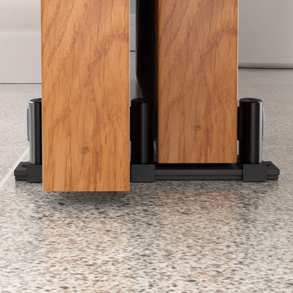 BONIKLUBA Siding Closet Door Floor Guide,Barn Door Guide for Bottom,Adjustable Bypass Door Floor Guide 3-Roller Design,Black（2PCS）