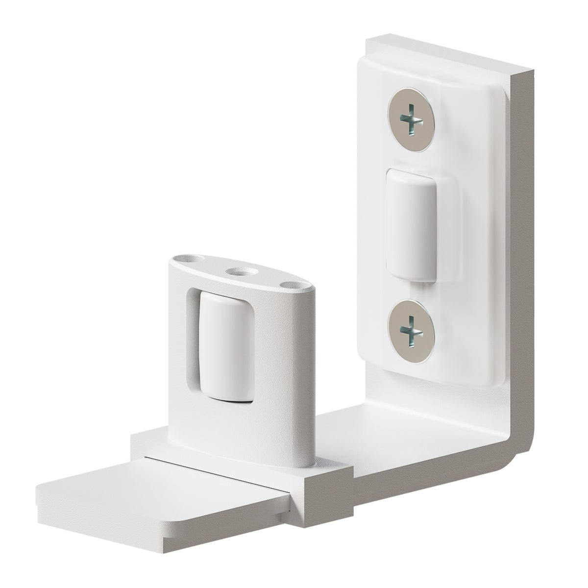 BONIKLUBA Sliding Barn Door Bottom Floor Guide, Adjustable U Shape Flexible Flush Design,Wall Mounted, White 2 Pcs