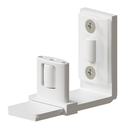 BONIKLUBA Sliding Barn Door Bottom Floor Guide, Adjustable U Shape Flexible Flush Design,Wall Mounted, White 2 Pcs
