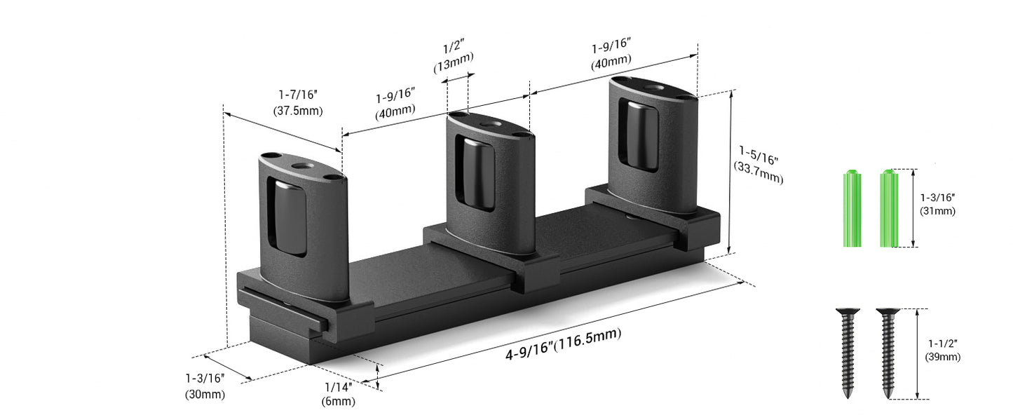 Siding Closet Door Floor Guide,Barn Door Guide for Bottom,Adjustable Bypass Door Floor Guide 3-Roller Design,Black（1PCS）