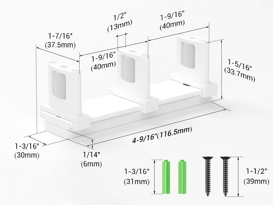Siding Closet Door Floor Guide,Barn Door Guide for Bottom,Adjustable Bypass Door Floor Guide 3-Roller Design,White（1PCS）