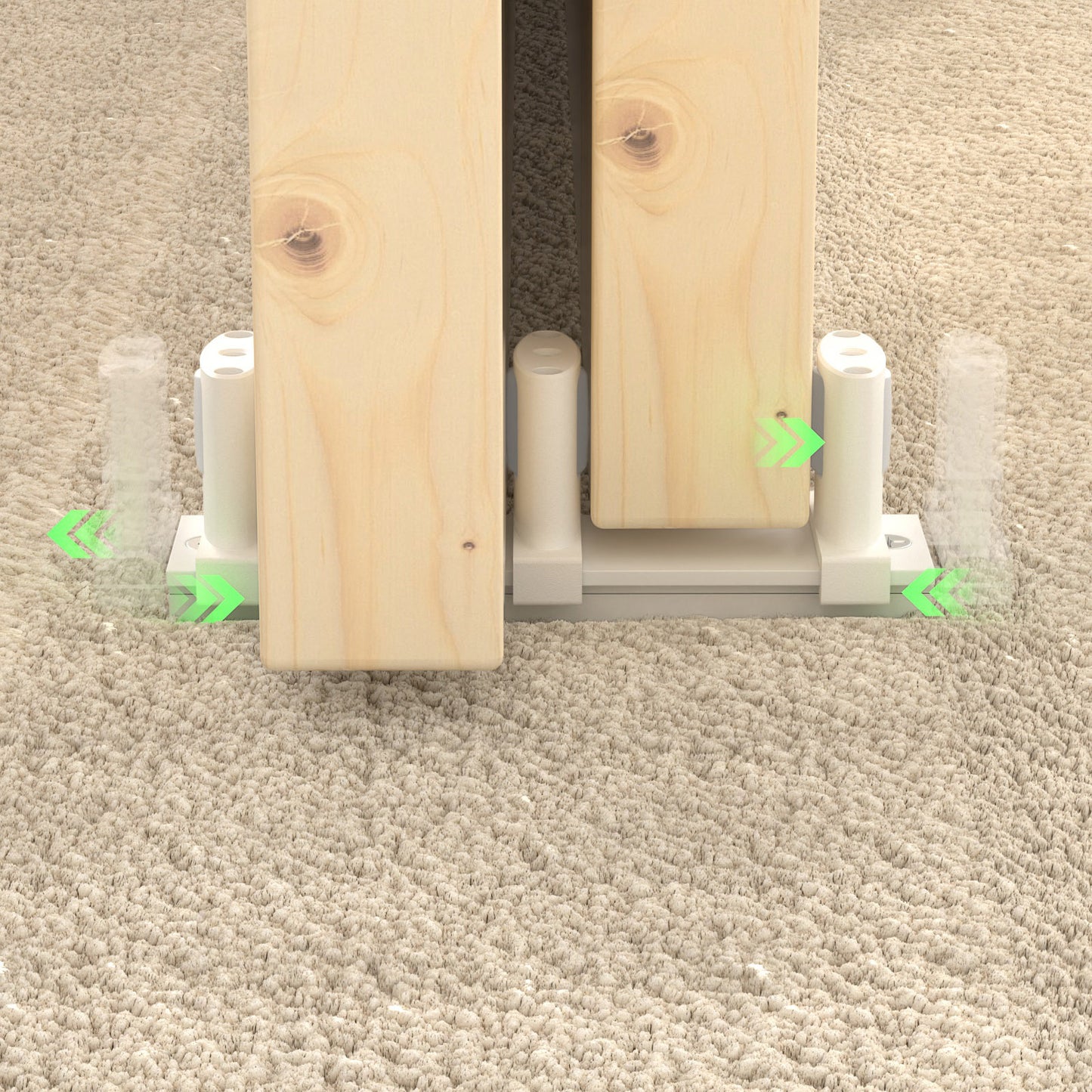 Siding Closet Door Floor Guide,Barn Door Guide for Bottom,Adjustable Bypass Door Floor Guide 3-Roller Design,White（1PCS）