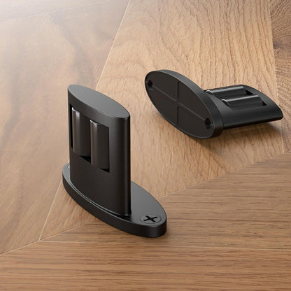 BONIKLUBA Sliding Barn Door Floor Guide for Bottom,Adjustable Wall Mounted Barn Door Guide,Flexible Double Wheel Design 4PCS,Hight 1-1/2"