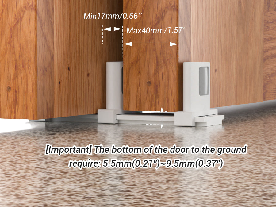 BONIKLUBA Siding Closet Door Floor Guide,Barn Door Guide for Bottom,Adjustable Bypass Door Floor Guide 3-Roller Design,White（2PCS）