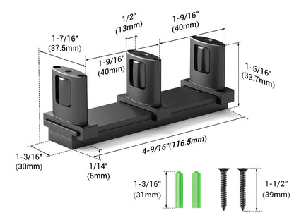 Siding Closet Door Floor Guide,Barn Door Guide for Bottom,Adjustable Bypass Door Floor Guide 3-Roller Design,Black（1PCS）