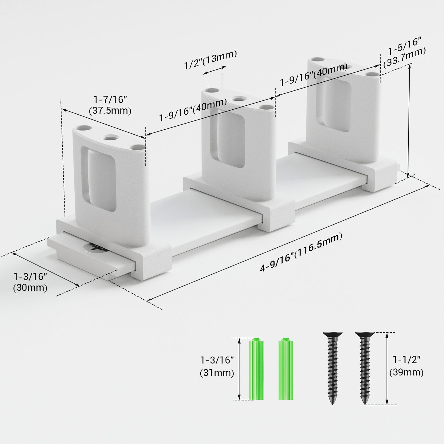 BONIKLUBA Siding Closet Door Floor Guide,Barn Door Guide for Bottom,Adjustable Bypass Door Floor Guide 3-Roller Design,White（1PCS）