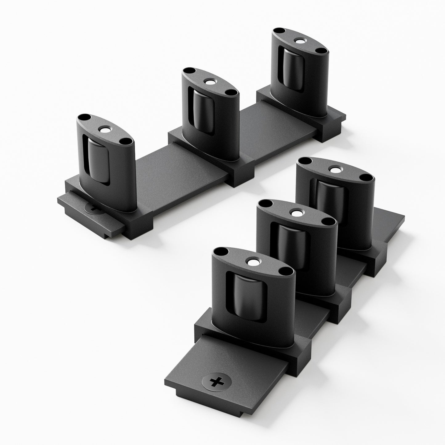 BONIKLUBA Siding Closet Door Floor Guide,Barn Door Guide for Bottom,Adjustable Bypass Door Floor Guide 3-Roller Design,White（2PCS）