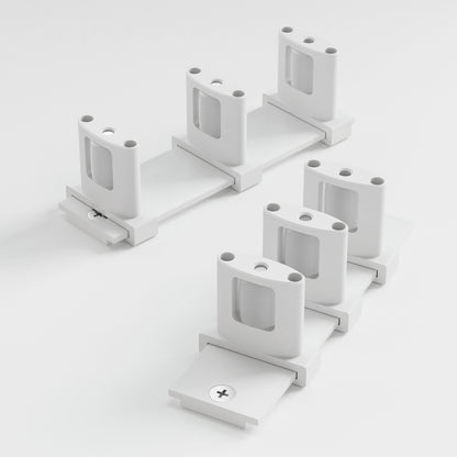 BONIKLUBA Siding Closet Door Floor Guide,Barn Door Guide for Bottom,Adjustable Bypass Door Floor Guide 3-Roller Design,White（1PCS）