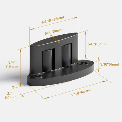 BONIKLUBA 納屋ドア用 ダブルホイールフロアガイド＆壁取り付けセット 調整可能 炭素鋼製 スライド/バーンドア底部ガイド 簡単取り付け (ブラック2個)