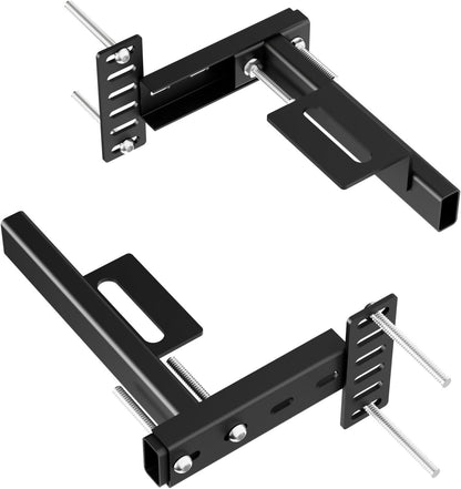 BONIKLUBA Adjustable Headboard Brackets,Universal Headboard Wall Mounting Brackets for Metal Bed Frame,Footboard Extension Kit,Black