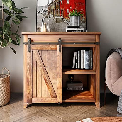 4.5FT/137cm Mini Schiebetür-Hardware-Kit für Eintürige TV-Ständer, Kleiner Kleiderschrank (Keine Schranktür)