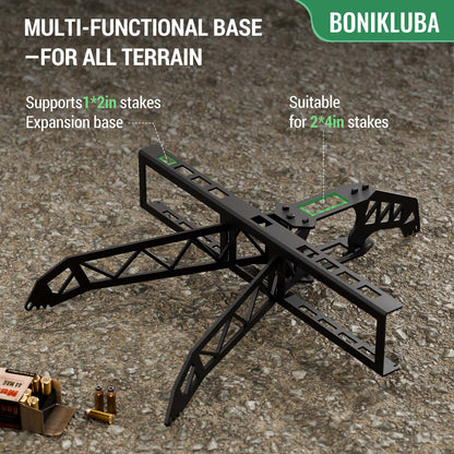 Steel Target Stand Base, Dueling Tree Target Stands for Shooting Range, 2x4 Targets Stand Suitable for 2x4 Wooden-Post, Easy to Carry and Assemble