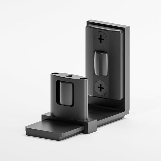 BONIKLUBA Sliding Barn Door Bottom Floor Guide, Adjustable U Shape Flexible Flush Design,Wall Mounted