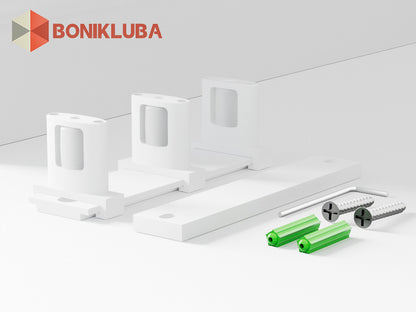 Siding Closet Door Floor Guide,Barn Door Guide for Bottom,Adjustable Bypass Door Floor Guide 3-Roller Design,White（1PCS）